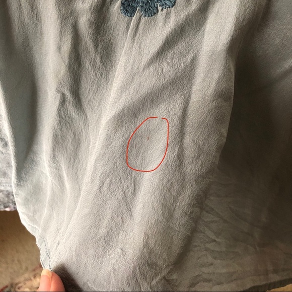 JOHNNY WAS * 3J BIYA Slate Blue Embroidered Top - Picture 11 of 12